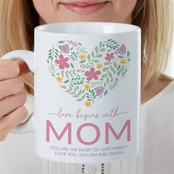Love Begins With Mom Personalized Oversized Coffee Mug - 30 oz. - 52656