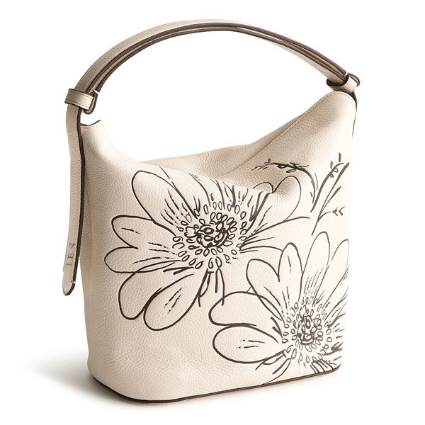 Debossed Vera Bradley Astoria Leather Shoulder Bag in Bloom Cottage    - 52658