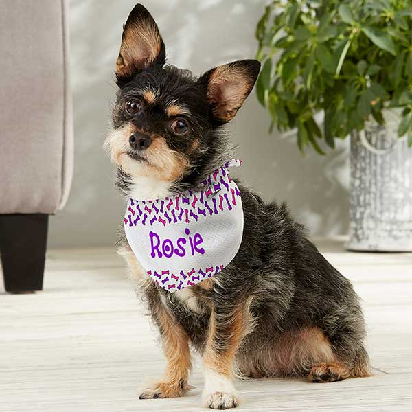 Dog Bone Personalized Dog Bandanas - 5279