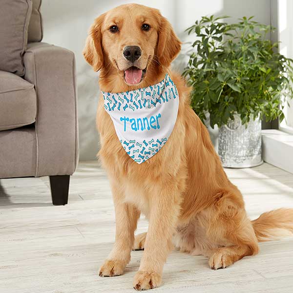 Dog Bone Personalized Dog Bandanas - 5279