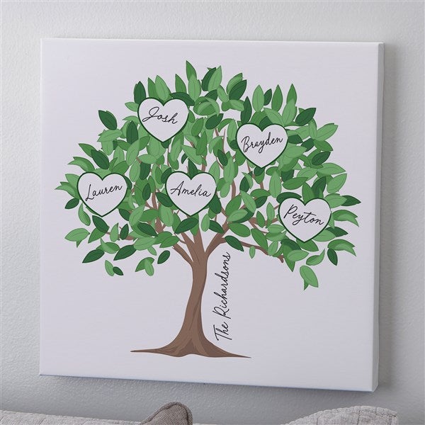 Vibrant Family Tree Personalized Canvas Prints - 52866