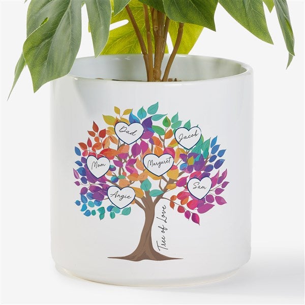 Vibrant Family Tree Personalized Outdoor Flower Pot  - 52869