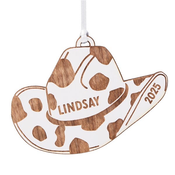 Engraved Cowgirl Hat Gift Tag & Ornament by Jessie James Decker - 52942