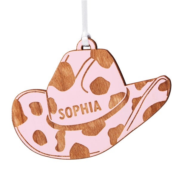Engraved Cowgirl Hat Gift Tag & Ornament by Jessie James Decker - 52942