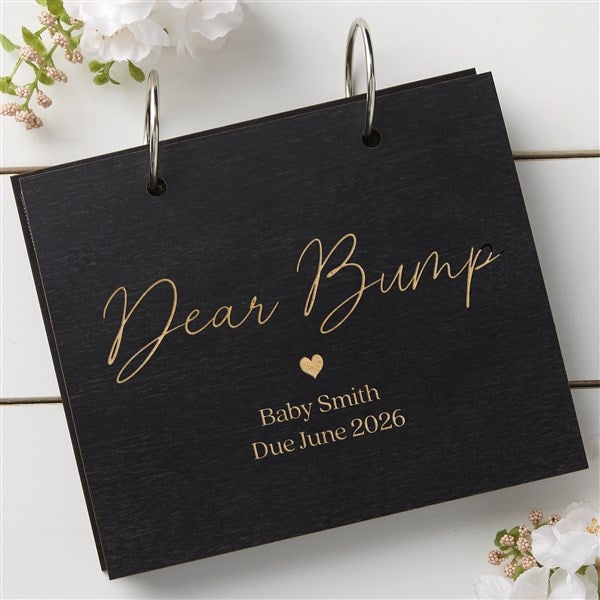 Mom To Be Personalized Wood Photo Album  - 52983