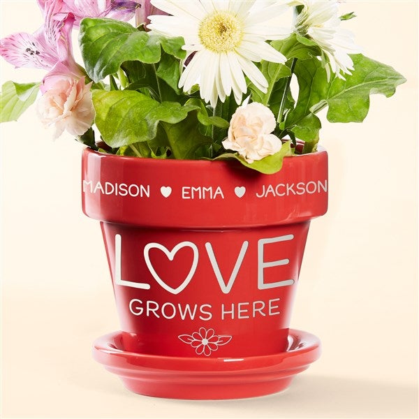 Blooming Love Personalized Flower Pots - 52992