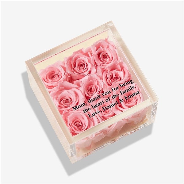 Magnificent Roses Personalized Miniature Pink Rose Keepsake Box For Mom - 53001
