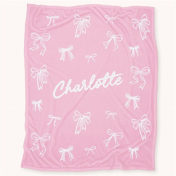 Darling Bow Personalized Baby Blanket - 53012