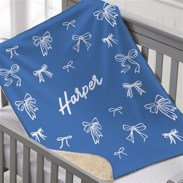 Darling Bow Personalized Baby Blanket - 53012