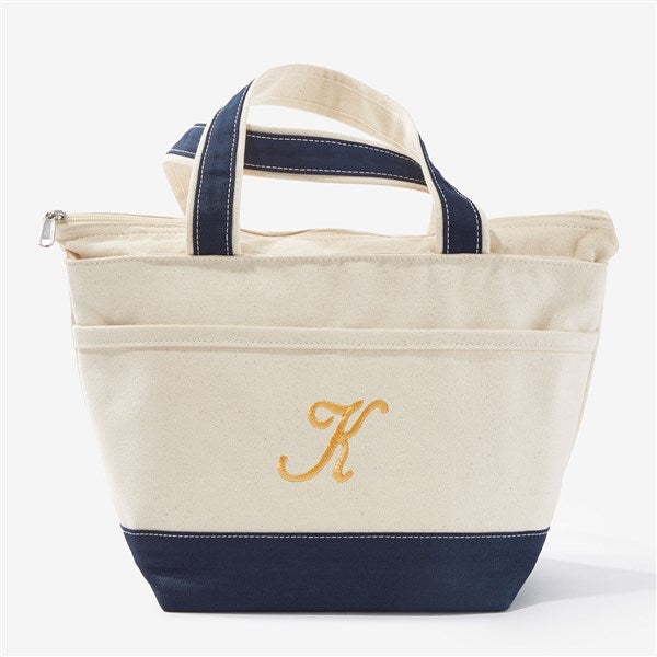 Embroidered Canvas Lunch Bag  - 53027