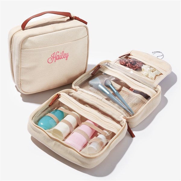 Embroidered Canvas Hanging Travel Bag - 53028