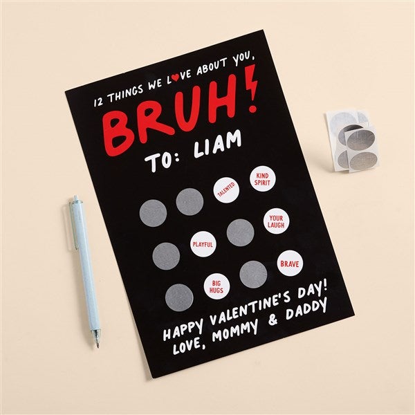 12 Things I Love About You Personalized Scratch Off Game for Boys - 53146