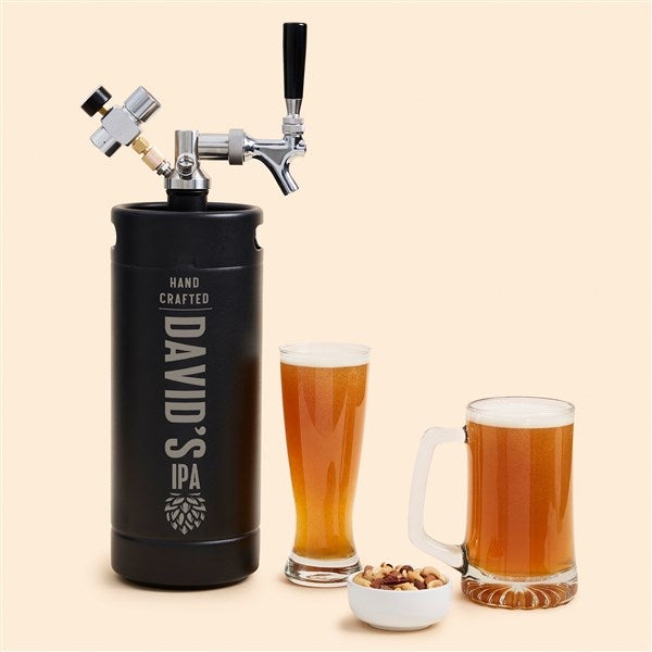 Hand-Crafted Brew Engraved Stainless Steel Mini Keg - 53203