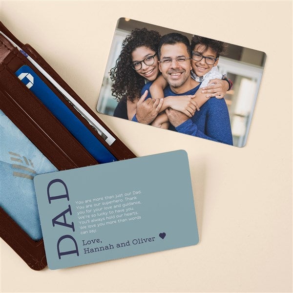 I Love You Dad Personalized Photo Metal Wallet Card - 53206