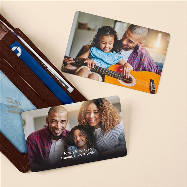 Photo & Message Personalized Metal Wallet Card - 53209