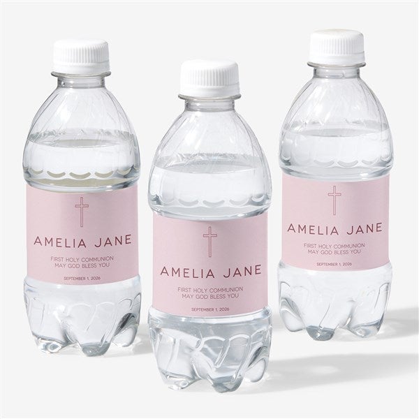 Faithful Communion Personalized Water Bottle Labels - 53257
