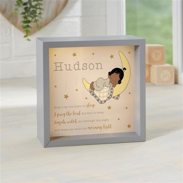 Precious Moments Bedtime Baby Girl Personalized LED Light Shadow Box - 53263