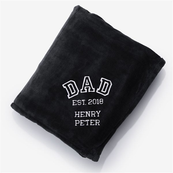 Dad&#39;s Starting Line Up Personalized Fleece Blanket - 53286