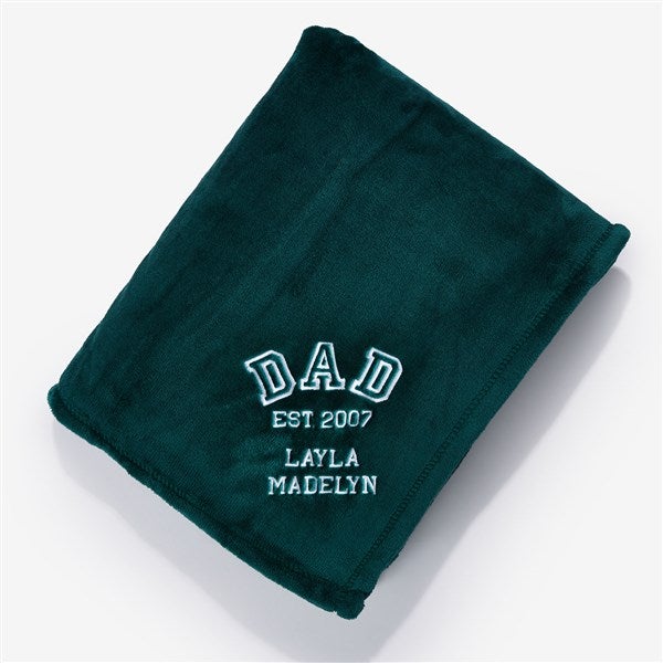 Dad&#39;s Starting Line Up Personalized Fleece Blanket - 53286