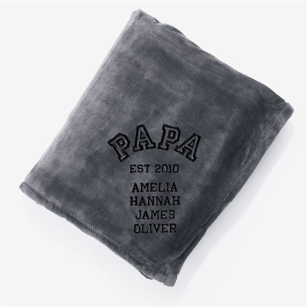 Dad&#39;s Starting Line Up Personalized Fleece Blanket - 53286