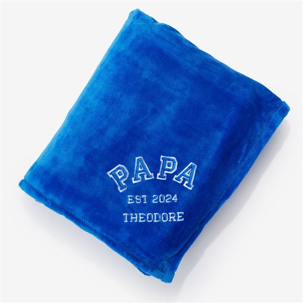 Dad&#39;s Starting Line Up Personalized Fleece Blanket - 53286