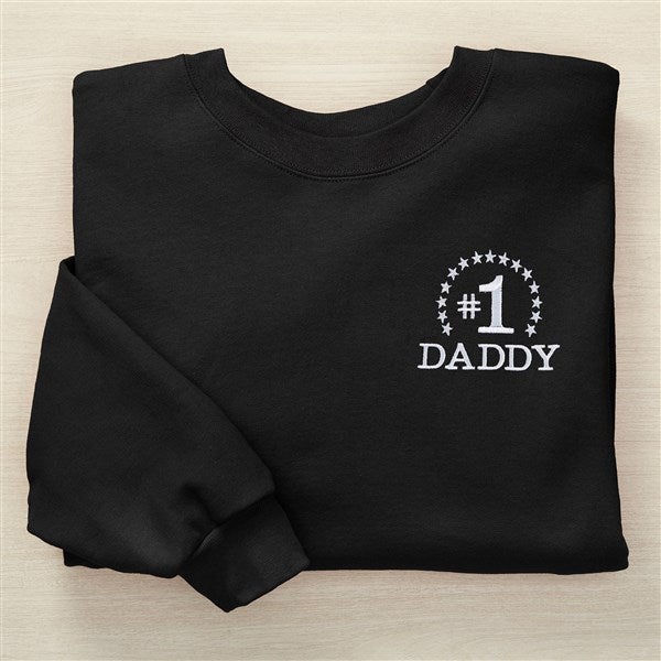 #1 Dad Embroidered Men&#39;s Sweatshirt - 53291