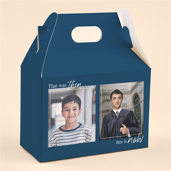 Then & Now Graduation Personalized Favor Boxes - 53362
