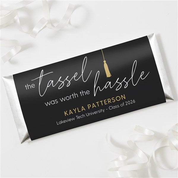 Tassel Was Worth The Hassle Personalized Candy Bar Wrappers - 53392