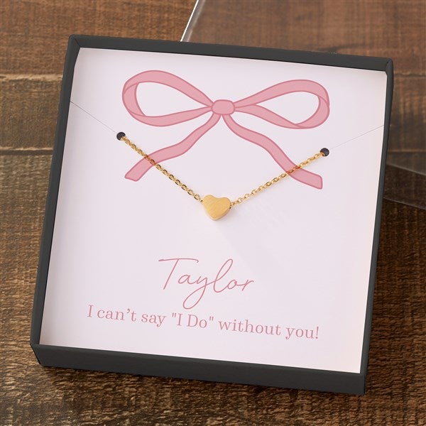 Kittenish Necklace in Printed Pink Bow Card Box   - 53420