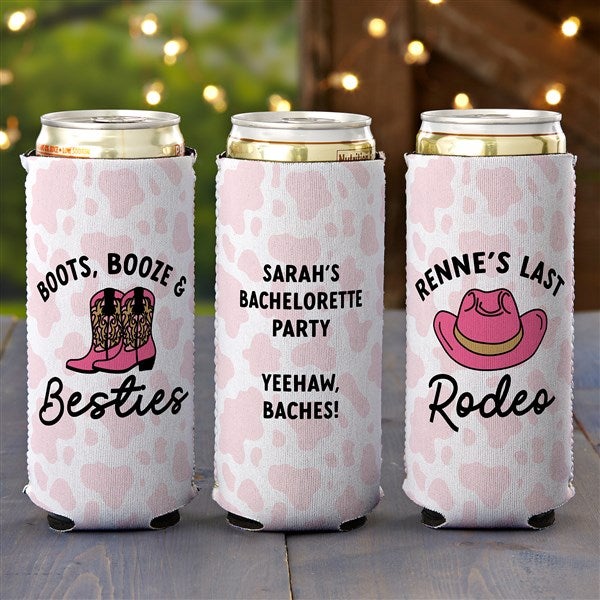 Personalized Cow Print Slim Can Cooler by Jessie James Decker - 53427