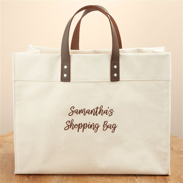 Embroidered Write Your Own Canvas Tote Bag by Jessie James Decker - 53464