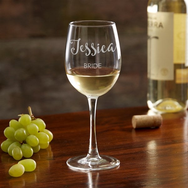 Engraved Bridal Party Wine Glass Collection by Jessie James Decker - 53489