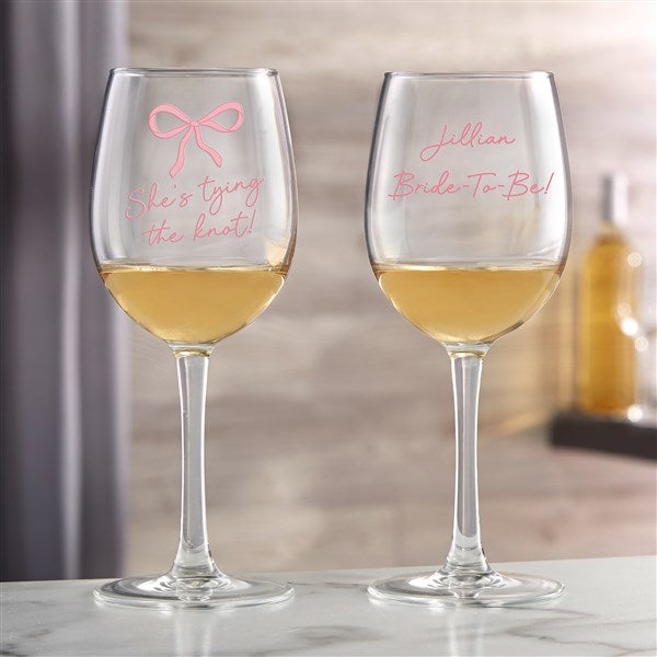Personalized Tie The Knot Wine Glass Collection by Jessie James Decker - 53540