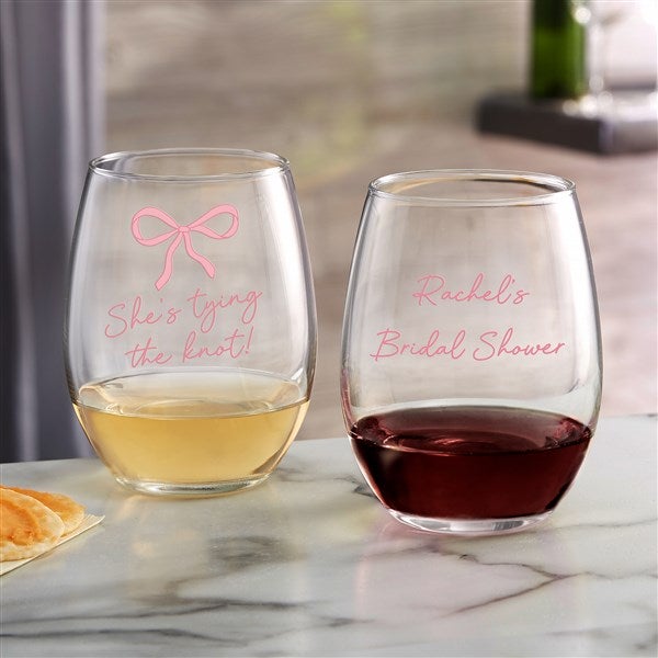 Personalized Tie The Knot Wine Glass Collection by Jessie James Decker - 53540