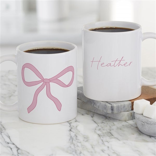 Personalized Pink Bow Coffee Mug by Jessie James Decker - 53548