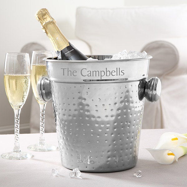 Personalised Message Stainless Steel Ice Bucket Wedding Birthdays Anniversary