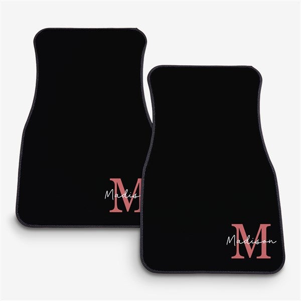 Initial and Name Personalized Front Car Mat Set - 53653