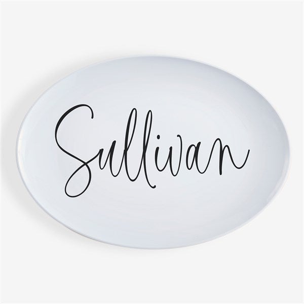 Family Name Personalized Polymer Oval Platter  - 53668