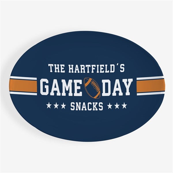 Game Day Personalized Oval Polymer Platter - 53671