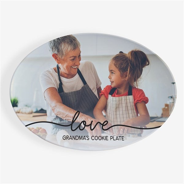 Photo Personalized Polymer Oval Platter  - 53672