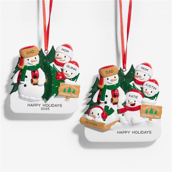 Christmas Tree Farm Snowman Ornament - 53819