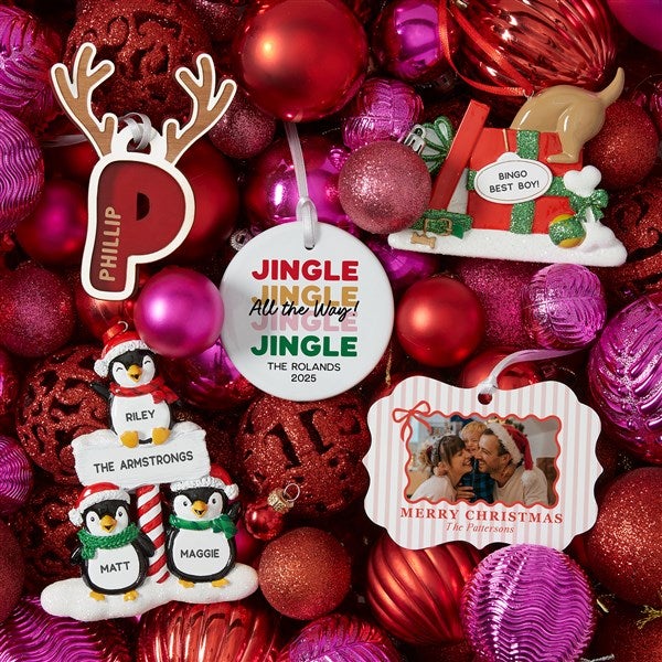 Penguin Family Personalized Ornament