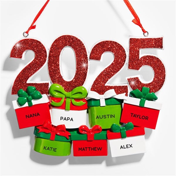 2025 Family Present Personalized Ornament - 53857