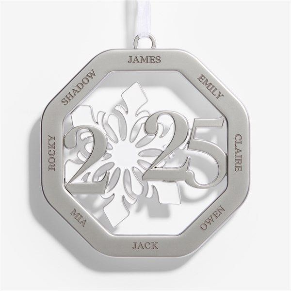 2025 Snowflake Year Personalized Metal Ornament  - 53863