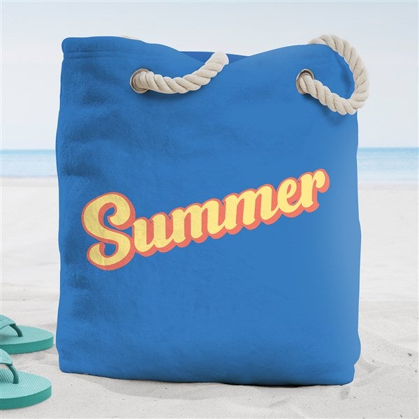 Retro Summer Personalized Terry Cloth Beach Bags - 53942