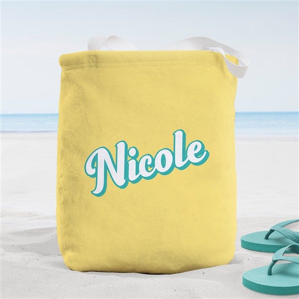 Retro Summer Personalized Terry Cloth Beach Bags - 53942