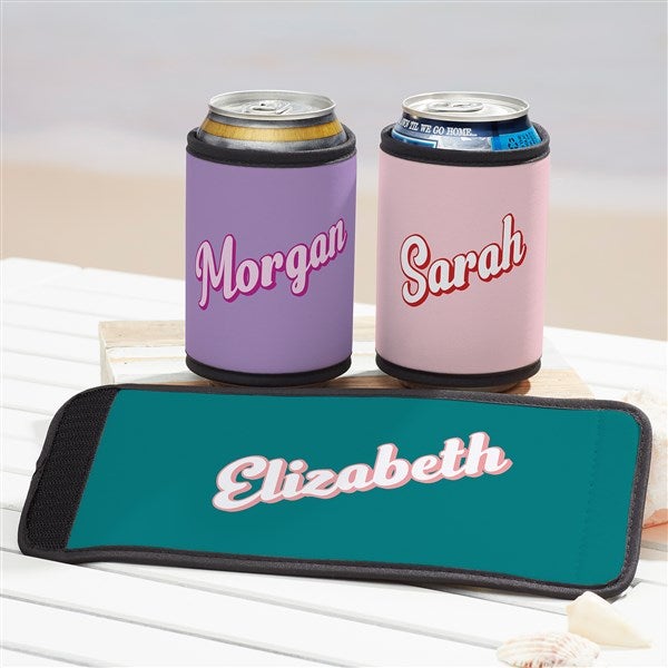 Retro Summer Personalized Can & Bottle Wrap - 53944
