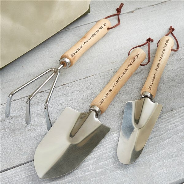 Write Your Own Engraved Garden Tools and Tote  - 54123