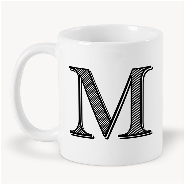 Noir Initial Personalized Coffee Mug  - 54200