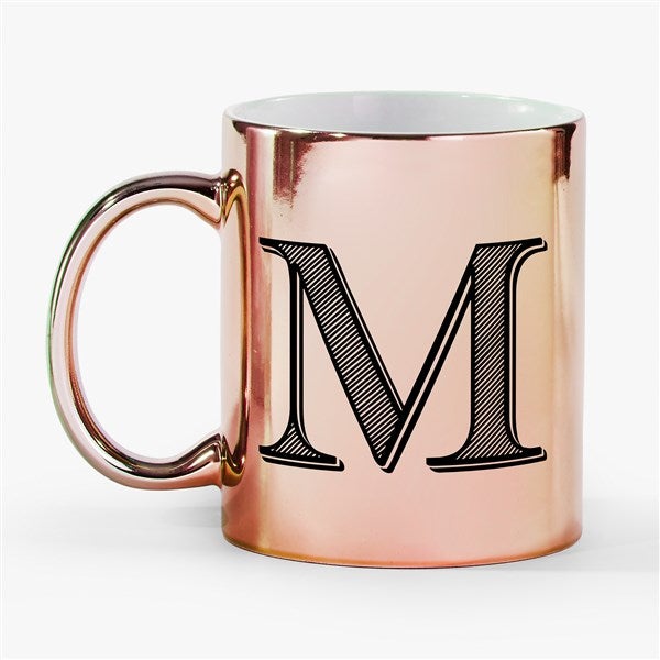 Noir Initial Personalized 11oz Metallic Mug - 54201
